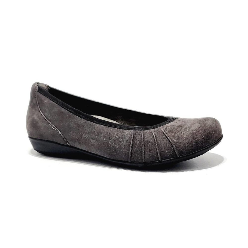 Earth Alder Derby New Suede 7.5 Round Toe Comfort Ballet Flats Dark Slate Gray